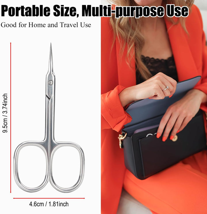 Cuticle Scissors, Extra Fine Tip, for Manicure and Pedicure, Gifts for Men Women