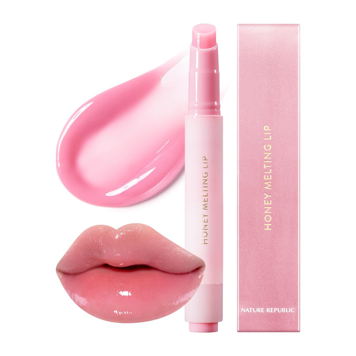 HONEY MELTING LIP GLITTER & PLUMPING (16 MIDNIGHT SPARKLE) SOFT LIP STICK Moisturizing Gloss, Volumizing Formula, Color Changing Sheer Tint, Shine Glimmer Finish, Korean Make Up
