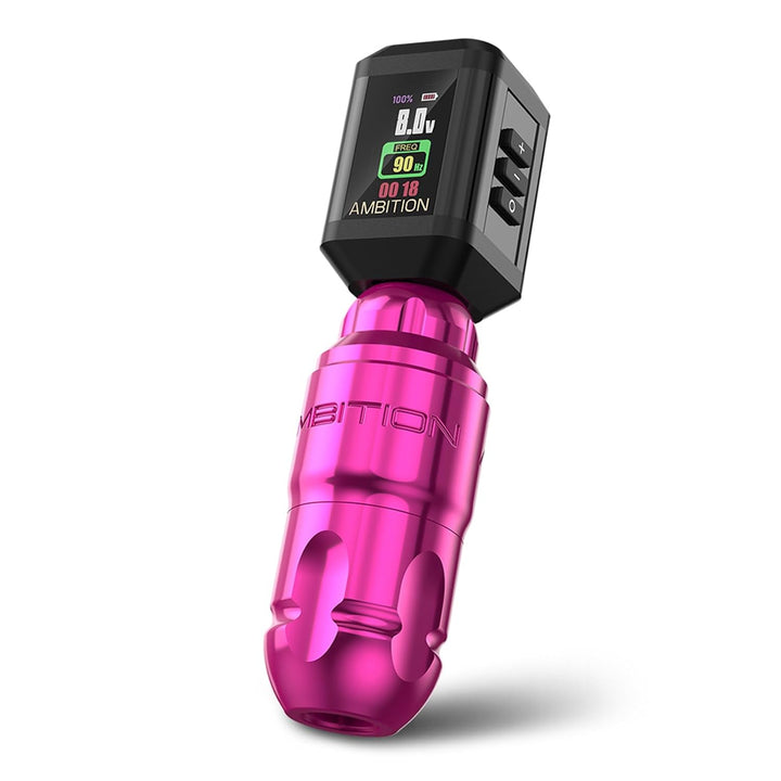 Lutin Rotary Tattoo Machine with Korall Tattoo Power Supply 2200Mah Straight Drive Bar - Wireless Tattoo Machine Short Tattoo Pen with Brushless Motor with RCA Cord for Tattoo Artist