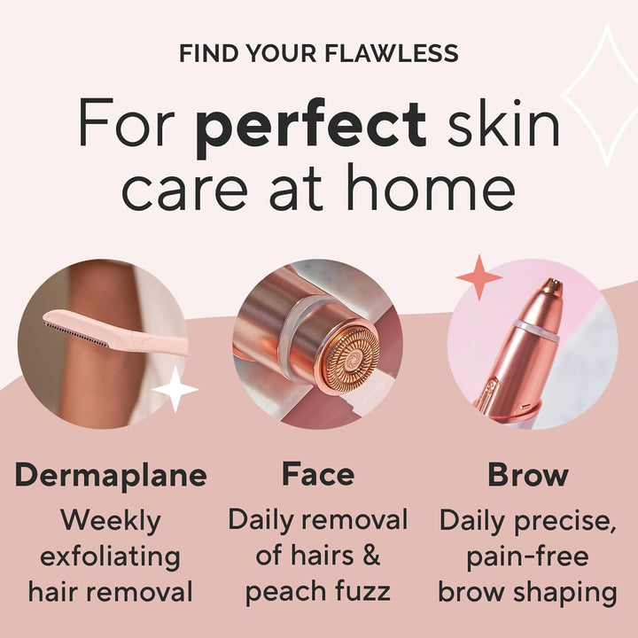 Brows Eyebrow Hair Remover for Women, Electric Eyebrow Razor for Women with LED Light for Instant and Painless Hair Removal