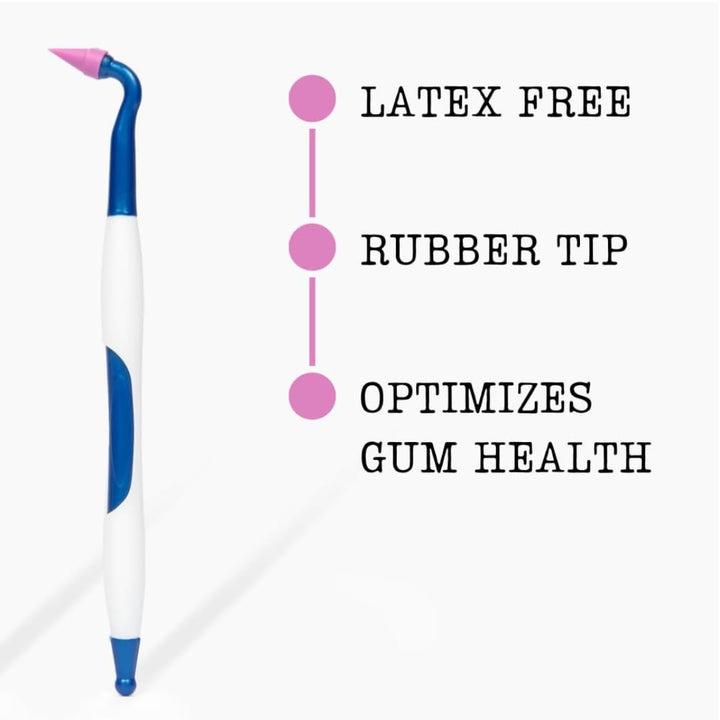 Gum Stimulators 4 Pack - Dental Plaque Remover Tool, Gum Brush, Gum Dental Picks - Rubber Tip Stimulator, Latex-Free, Pack of 4