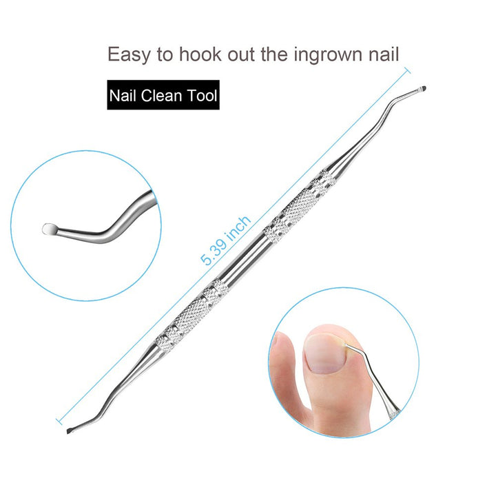 10Pcs/Set Ingrown Toenail Tools Kit, Nail Treatment Foot Tool,Ingrown Toenail Removal Correction Clippers, Surgery Grade Nail File Lifter, Professional Pedicure Tool