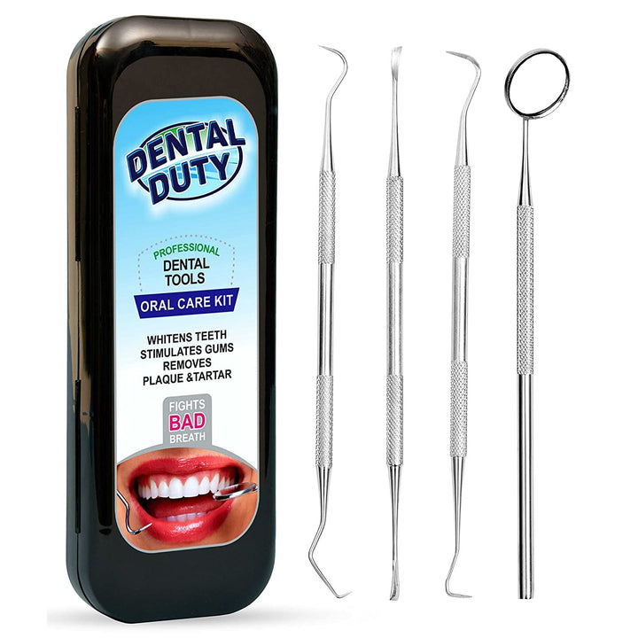 Dental Tools, Dental Pick for Teeth Cleaning Tools – Plaque Remover for Teeth with Teeth Cleaning Kit - Stainless Steel Dental Mirror for Teeth, Scraper and Scaler, (Aqua)