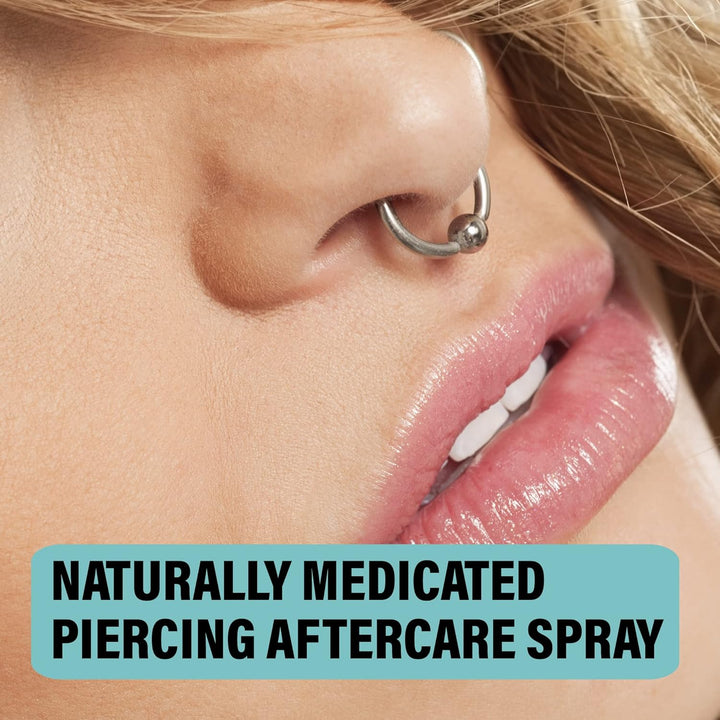 Piercing Aftercare Spray 4Oz | Saline Spray for Piercings | Ear Piercing Cleaner Spray | Saline Solution for Piercings | Piercing & Keloid Bump Removal for Ears, Belly Nose Piercings