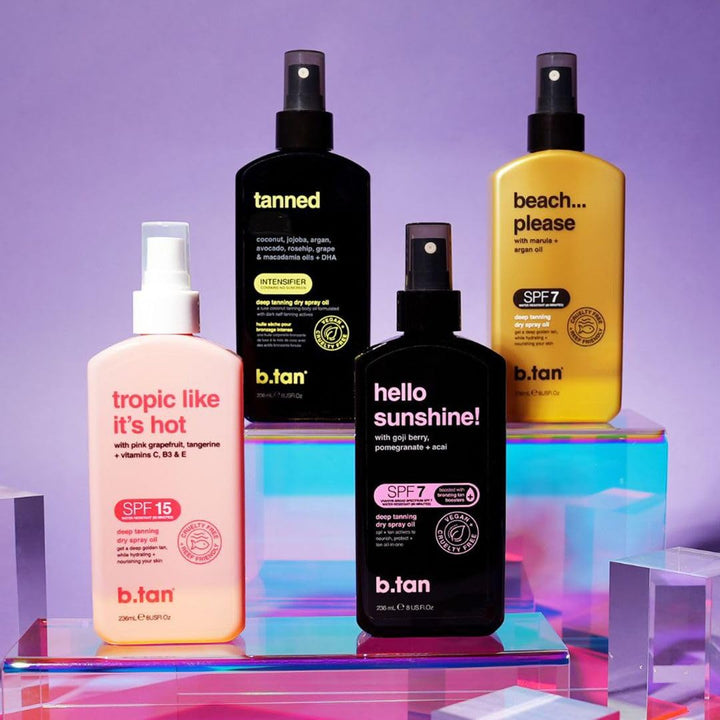 Best Tanning Oil | Get Tanned Intensifier Dry Spray - Fast, Dark Outdoor Sun Tan from Tan Accelerating Actives, Packed with Moisturizing Oils, No SPF, Austrailian Brand, 8 Fl Oz