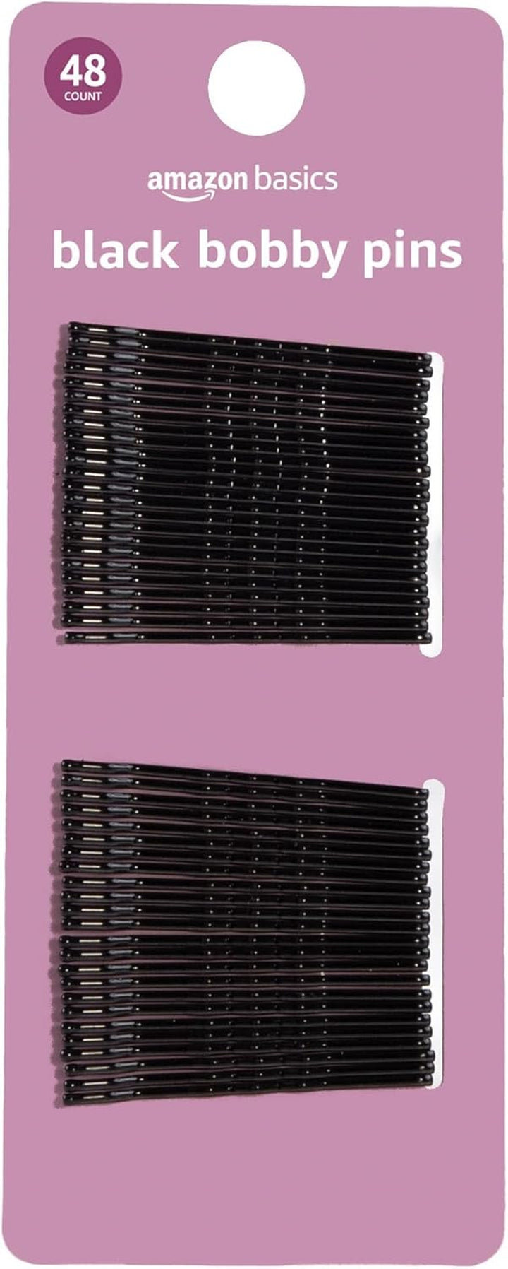 Bobby Pins, Black Hair Pins for All Hair Types, 48 Count