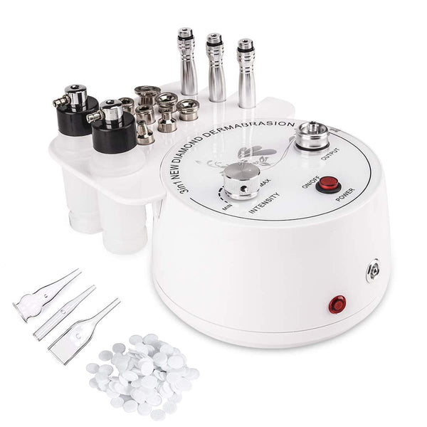 Diamond Microdermabrasion Machine,  3 in 1 Professional Microdermabrasion Machine with Vacuum Glass Tube and Spray Bottle for Home Use Skin Care
