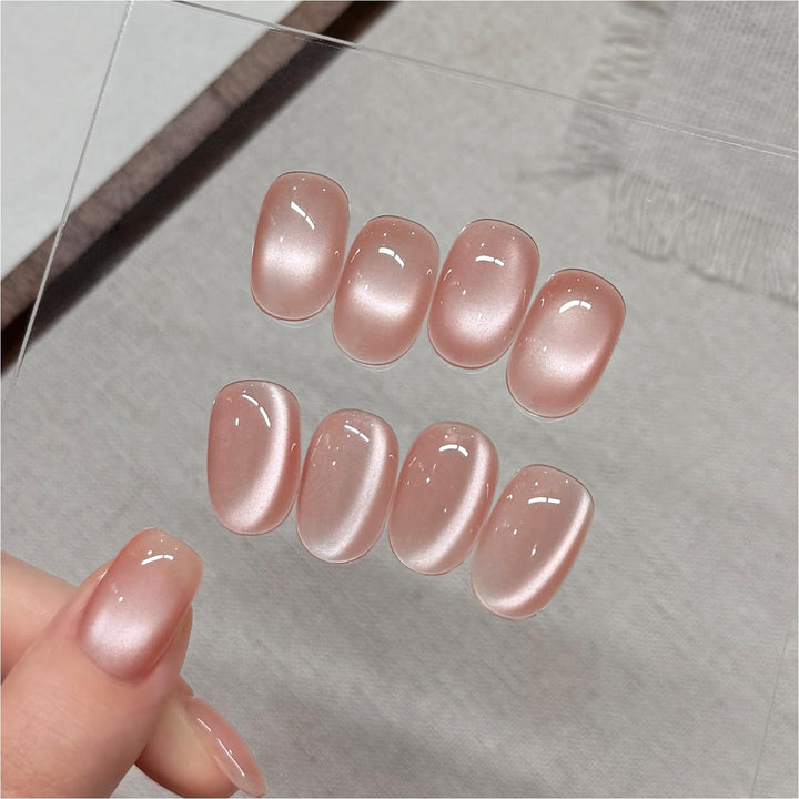 Glassy Cat Eye Gel Nail Polish, 16Ml Glitter Holographic UV Gel Polish with Magnet, Reflective Translucent, 2341 Silvery Moonlight