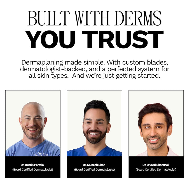 Dermaplane Starter Kit for Women in Rose – Facial Razor & Exfoliating Blade Set with Pre-Shave Magic Wipe, Gentle Skin Cleanser, Glow Moisturizer & 2 Disposable Dermaplane Blades