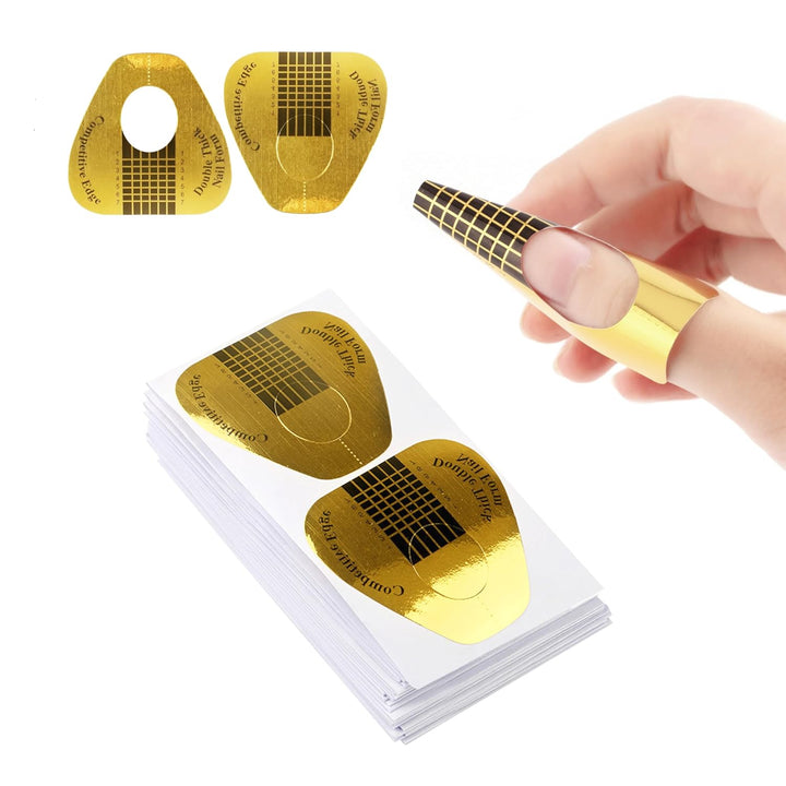 Nail Forms for Builder Gel 100Pcs Nail Extension Forms Beautiful for DIY at Home Nail Forms for Acrylic Nails Create Long Lasting Gel Extensions Professional Nail Art Supplies