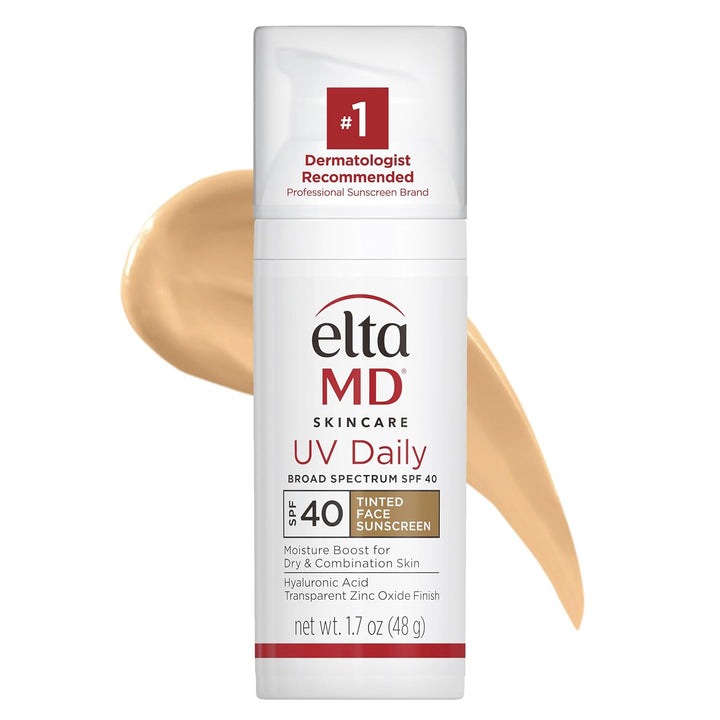 UV Daily SPF 40 Tinted Face Sunscreen Moisturizer, Tinted Moisturizer for Face with SPF, Great for Dry, Combination, and Normal Skin