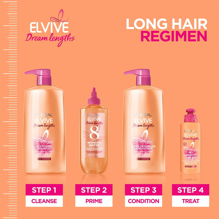 Elvive Dream Lengths No Haircut Cream Leave in Conditioner, 6.8 Fl. Oz.