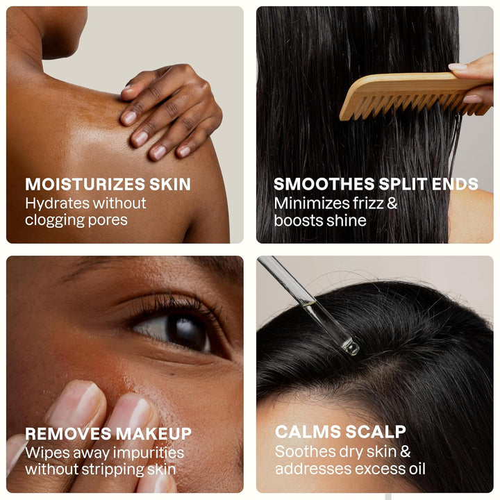 Organic Jojoba Oil, 100% Pure (4Oz) | Moisturizing for Face, Hair, Skin & Nails | Natural Cold Pressed Hexane Free | Base Carrier Oil