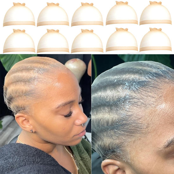 10 Pcs Transparent HD Wig Cap, Thin Nylon Cap for Women, Suitable for Parties, Weddings, Graduations, Cosplay, Halloween