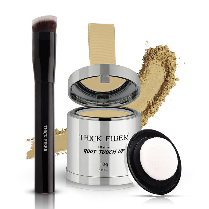 Root Touch up Powder - Water & Sweat Resistant Hair Loss Concealer Set for Thinning Hair Women, Includes Brush (Dark Brown)
