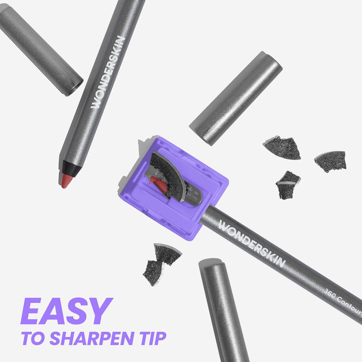 Lipliner Pencil - 360 Contour Lipliner, Long Lasting, Sharpenable, Waterproof and Transfer-Proof Brown Lip Liner Pencil (Saddle)