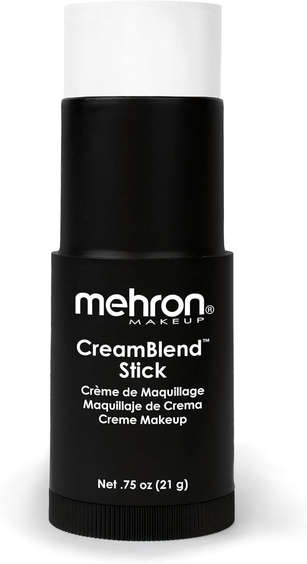Makeup Creamblend Stick | Face Paint, Body Paint, & Foundation Cream Makeup | Perfect for Halloween .75 Oz (21 G) (White)