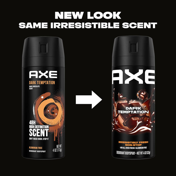 Body Spray Deodorant Dark Temptation for Long Lasting Odor Protection Deodorant for Men Formulated without Aluminum 4.0 Oz