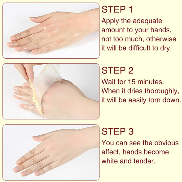 Hand Mask Milk Honey Peel off Hand Wax Moisturizing Hydrating Nourishing Exfoliating Hand Film Hands Care Paraffin110G