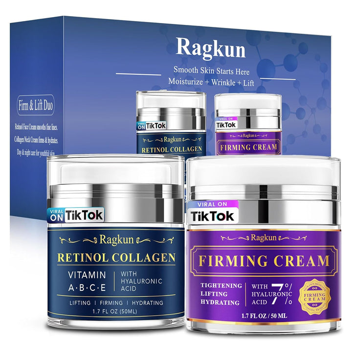 Retinol Cream for Face, Collagen Neck Creams for Tightening and Firming, anti Aging Day & Night Facial Moisturizer for Women & Men, Instant Face Lift Wrinkle Cream 1.7 Fl. Oz.