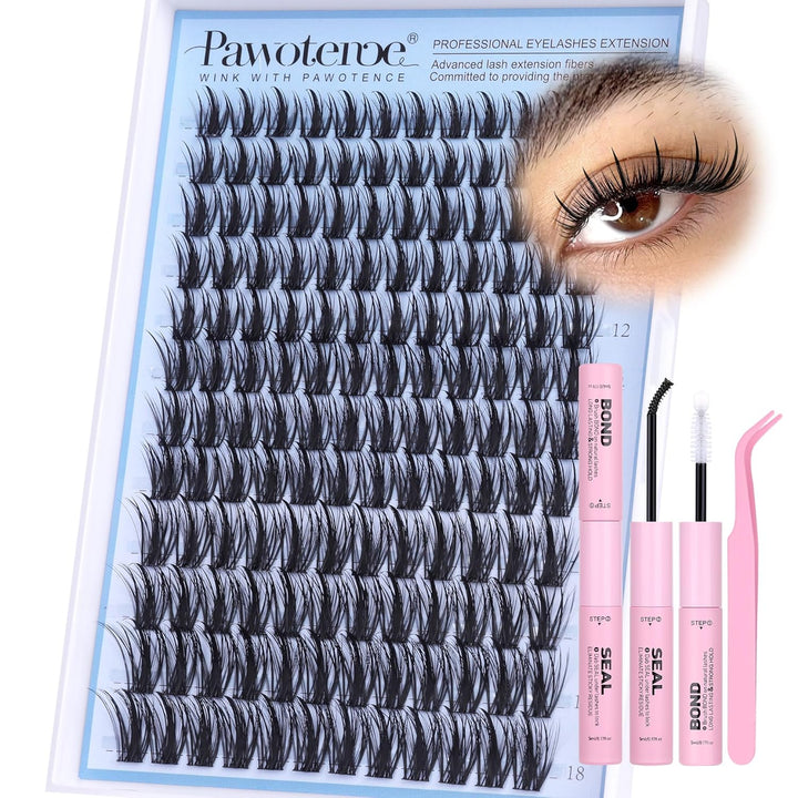 Lash Clusters Wispy Cluster Eyelash Extensions 10-18Mm Individual Lashes DIY Cluster Lashes Extension Soft Comfortable Eyelash Clusters with Thin Band