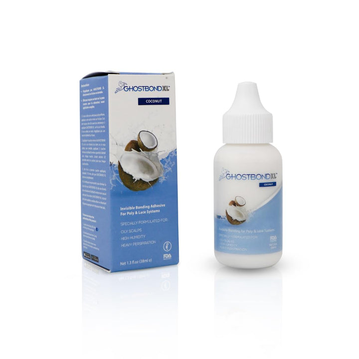 GHOSTBOND XL Hair Replacement Adhesive 1.3Oz- Invisible Wig Bonding Glue: Water & Oil-Resistant, Non-Toxic, Light Hold for Secure and Natural-Looking Poly and Lace Hairpiece, Wigs & Toupee Systems