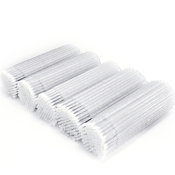500 Pcs Disposable Micro Applicator Brush for Eyelash Extension, Micro Cotton Swabs, Lips Mascara Wands Pink