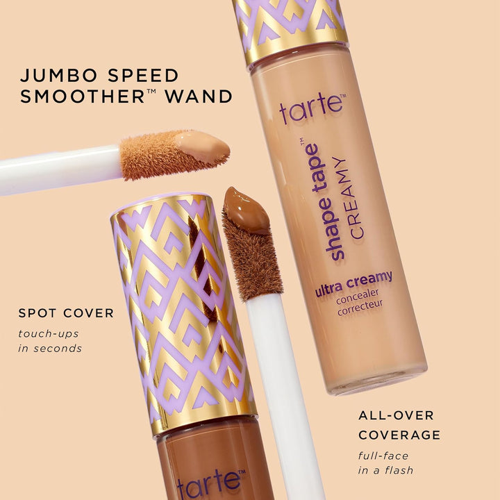 Tarte Shape Tape Creamy Concealer – Full-Coverage, Hydrating, Natural Matte Finish Formula for under Eye, Dark Circles, Fine Lines, Redness, Dermatologist-Tested, Vegan, Cruelty-Free