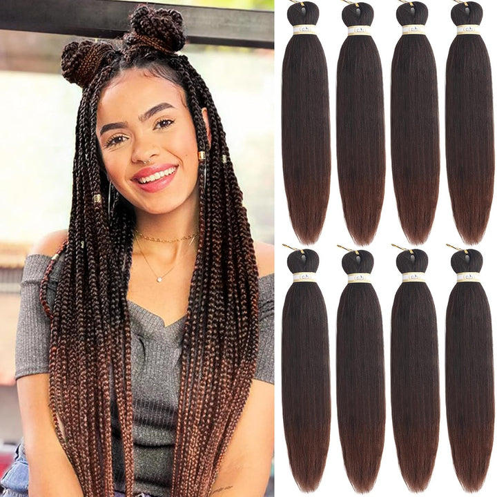 Long Purple Braiding Hair 30 Inch, Pre Stretched Synthetic Braiding Hair for Braids,2 Packs Purple Rumi Hair Extensions for Stage Party Halloween Costume Cosplay