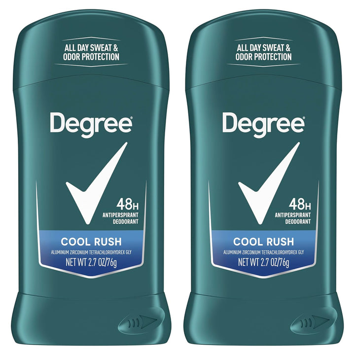 Men Original Antiperspirant Deodorant Cool Rush Twin Pack 48-Hour Sweat & Odor Protection Antiperspirant for Men 2.7 Oz