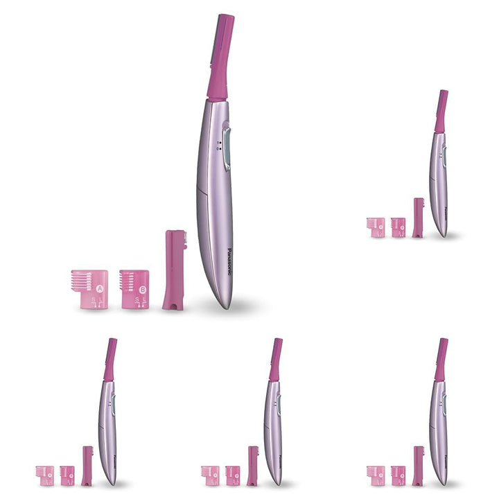 Women’S Facial Hair Remover and Eyebrow Trimmer with Pivoting Head, Includes 2 Gentle Blades for Brow and Face and 2 Eyebrow Trim Attachments, Battery-Operated – ES2113PC