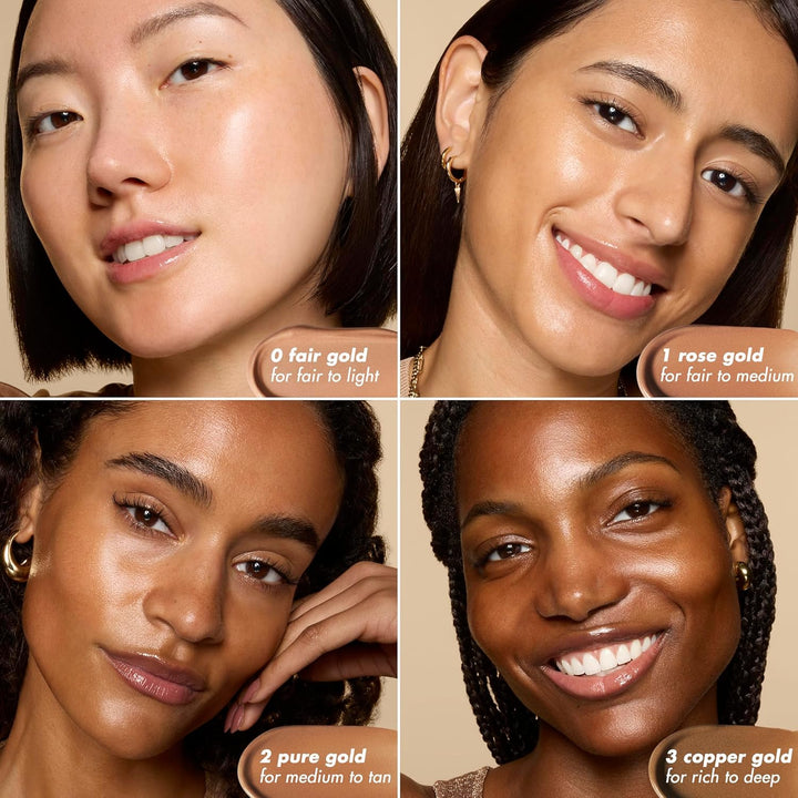 SKIN Bronzing Drops, Liquid Bronzer for Face & Skin, Creates a Sun-Kissed Glow, Infused with Vitamin E, Vegan & Cruelty-Free, Pure Gold