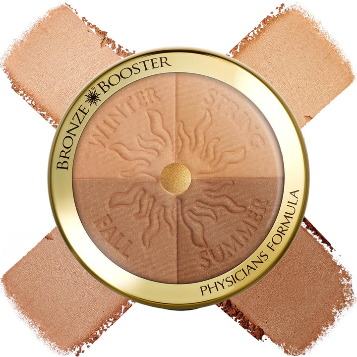 Bronze Booster Pressed Contour Bronzer - Glow Activator Vitamin Infused Technology with a Natural Finish, Buildable Coverage, Cruelty-Free & Hypoallergenic - Medium-To-Dark