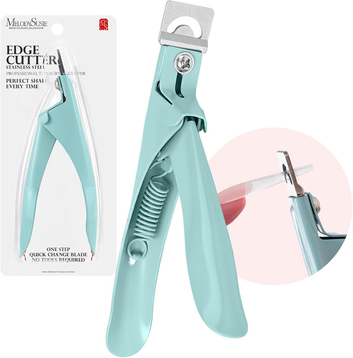 Acrylic Nail Clippers, Professional Nail Clippers Cutters for Acrylic Nails Fake Nail Tips, Adjustable Stainless Nail Trimmer, Manicure Tool for Salon Home Nail Art, Plum