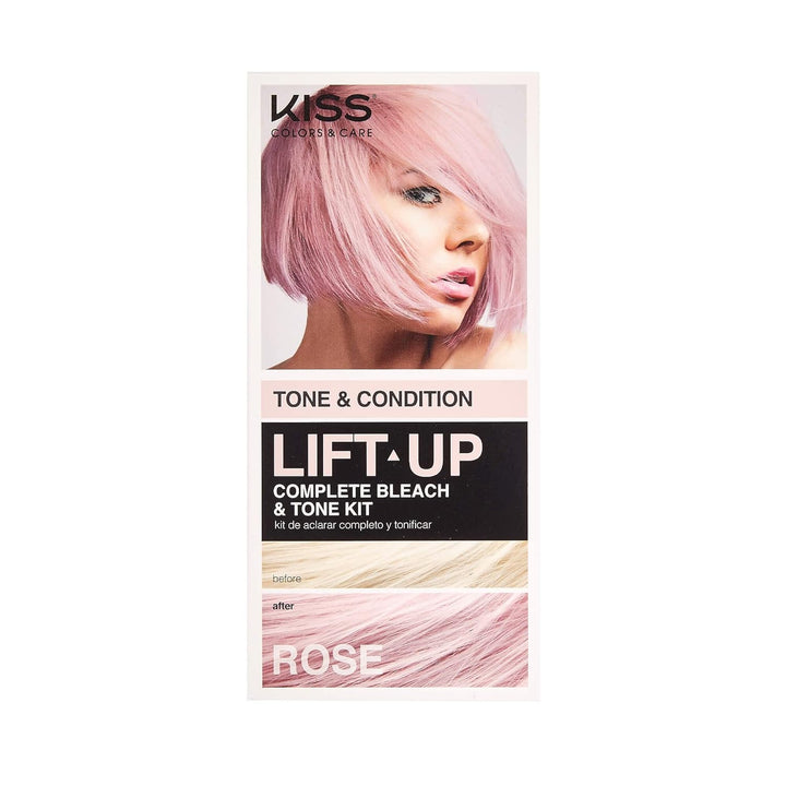 Lift up Complete Hair Bleach & Icy Silver Toner Kit, Gentle Conditioning Formula That Reduces Brassiness, Complete 6-Pc DIY Bleach Kit, ICE