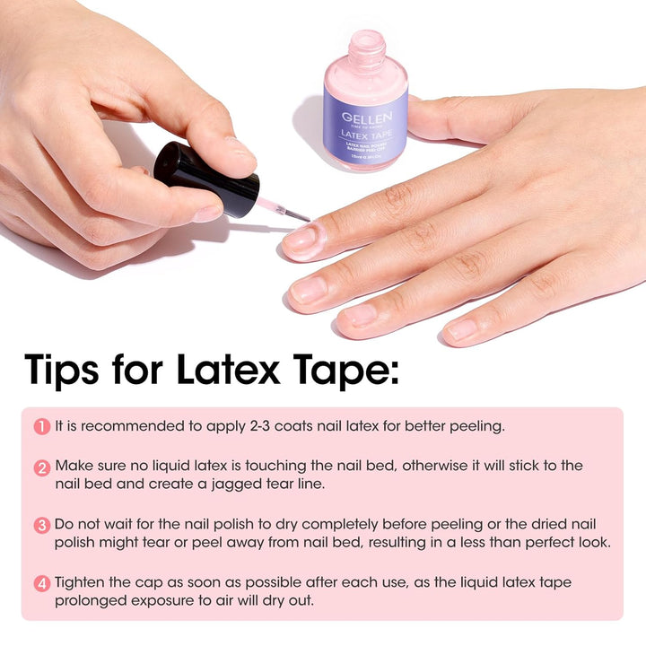 Liquid Latex for Nails, Peel off Cuticle Guard for Nail Polish Skin Barrier Protector Nail Art Liquid Latex Tape for Manicure Home Salon 15Ml Pink Cuticle Protectors Gifts for Women