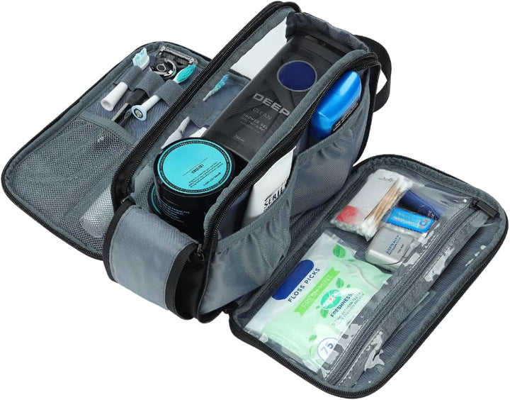 Toiletry Bag for Men, Water-Resistant and Leak-Proof Dopp Kit with Large Capacity for Toiletries