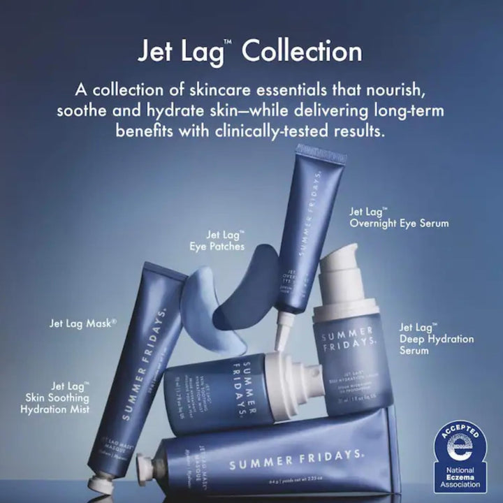 Jet Lag under Eye Patches - Hydrating & Depuffing Hydrogel Eye Masks with Caffeine & Peptides to Soothe & Refresh the Undereye Area (6 Pairs)