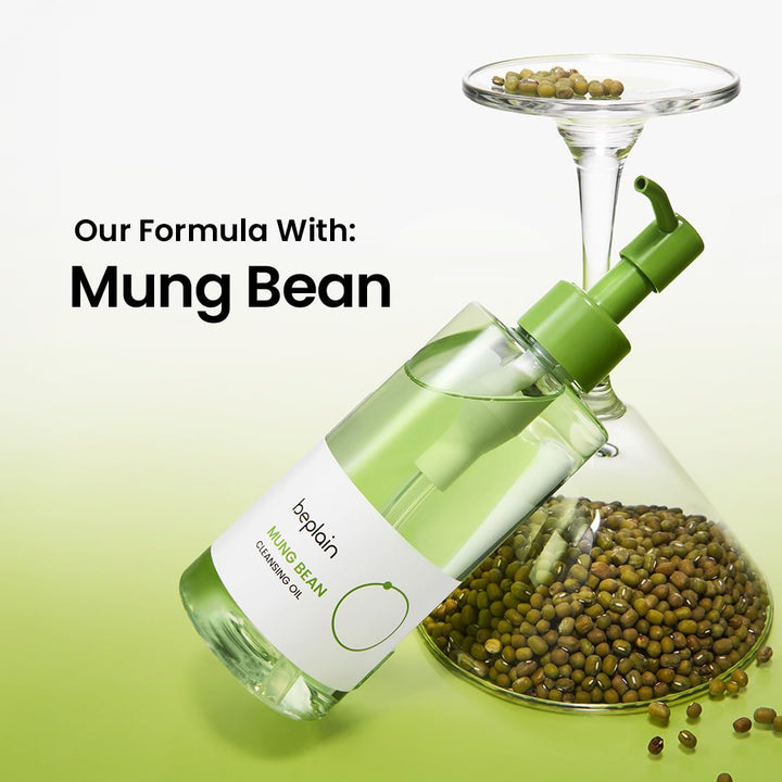 Mung Bean Cleansing Oil(6.76Fl.Oz/200Ml)| Fragrance-Free | Non-Comedogenic Tested| Makeup Blackhead Remover & Deep Pore Cleanser| Suitable for Sensitive Skin| Double Cleansing Korean Skincare