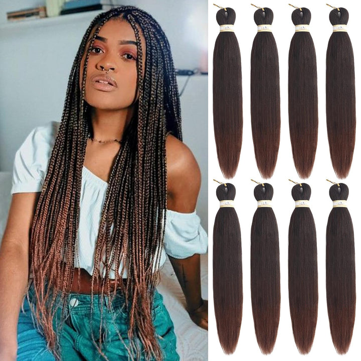Long Purple Braiding Hair 30 Inch, Pre Stretched Synthetic Braiding Hair for Braids,2 Packs Purple Rumi Hair Extensions for Stage Party Halloween Costume Cosplay