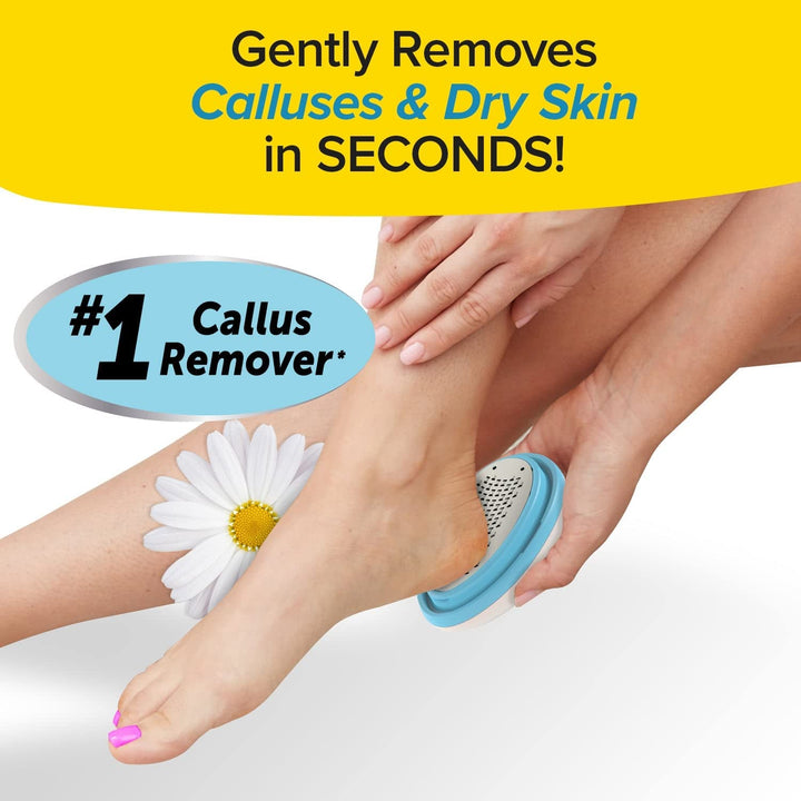 Classic Callus Remover, as Seen on TV, New Look, Safely & Painlessly Remove Tough Calluses Dry Skin to Reveal Smooth Soft Feet, 135 Precision Micro-Blades, Traps Shavings