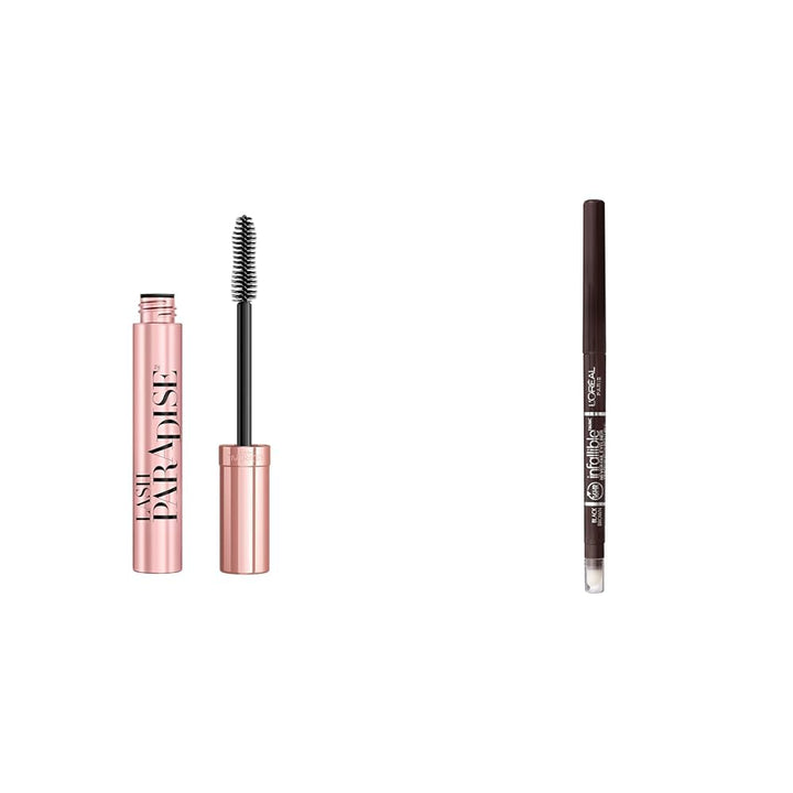 Voluminous Makeup Lash Paradise Mascara, Voluptuous Volume, Intense Length, Feathery Soft Full Lashes, No Flaking, No Smudging, No Clumping, Blackest Black, 0.28 Fl Oz (Pack of 1)