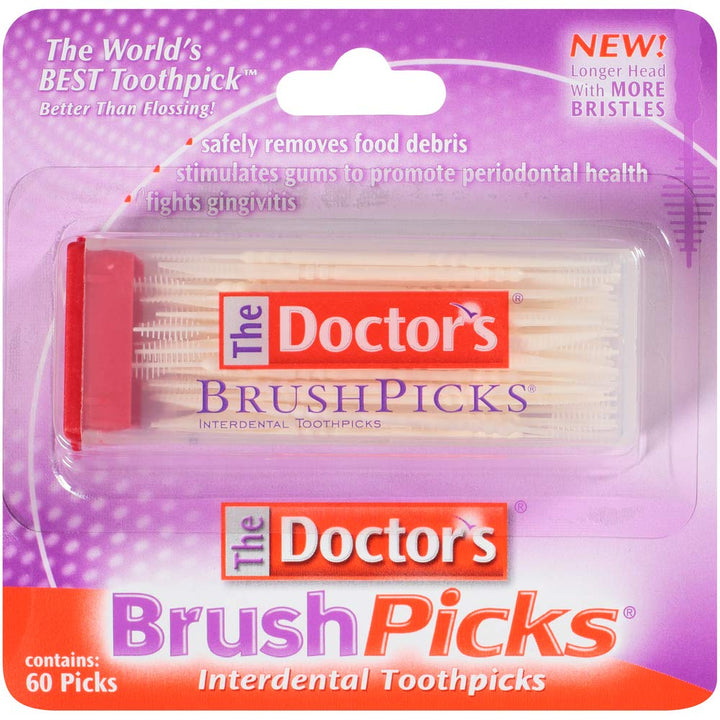 Brushpicks, Interdental Brushes and Dental Pick 2-In-1, Plaque Remover for Teeth, 120 Toothpicks, 1 Pack