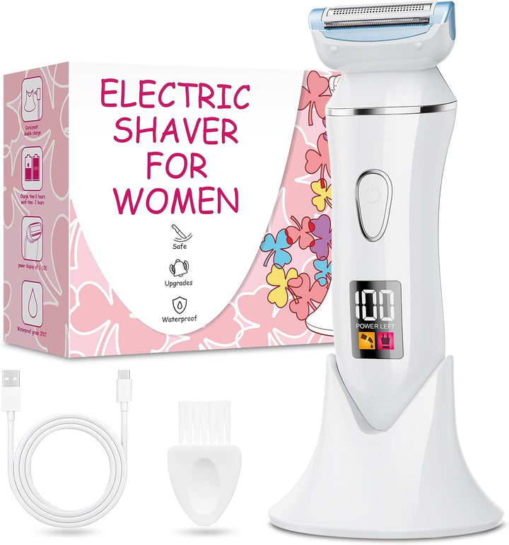 Electric Shaver for Women, Gifts for Women, Electric Razor for Womens, Rechargeable Wet Dry Lady Hair Remover,Ipx7 Waterproof,Shaver for Legs (Rose Gold)