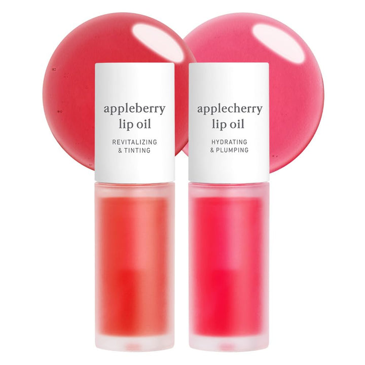 Korean Lip Oil - Applepeony | Long-Lasting, Moisturizing, Plumping, Revitalizing for Dry Lips, Waterproof, No Peel Off, Hydrating, Nourishing Crystal Clear, 0.12 FL Oz