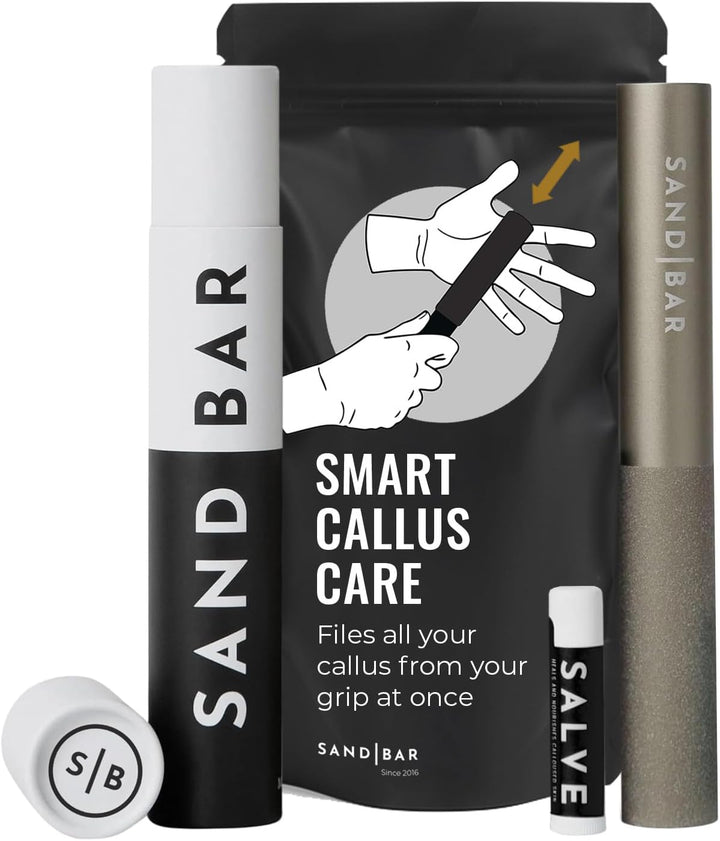 Callus Remover File for Hands - Durable Aluminum Tool for Callus Care and Dead Skin Removal - Includes Nourishing Salve - Ideal for Athletes, Climbers, and Gym Enthusiasts