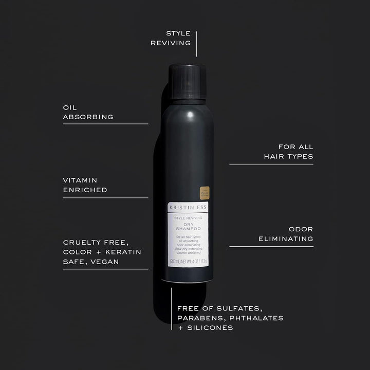 Dry Shampoo Spray for Oily Hair - Absorbs Oil, Adds Volume with Minimal Residue, Style Extender + Fragrance Refresher - Sulfate-Free, Vegan + Color Safe - Fresh Pear Fragrance