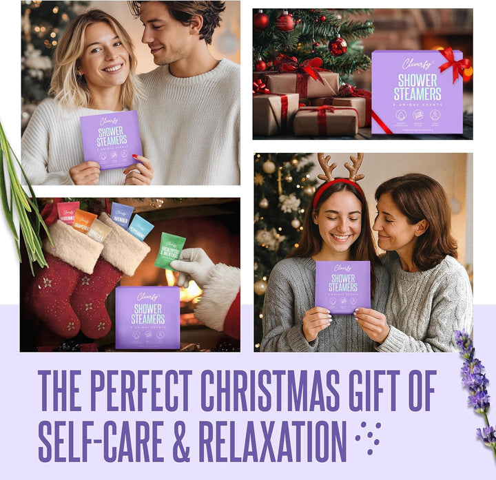 Shower Steamers Aromatherapy – Stocking Stuffers for Women, Teens and Wife – Christmas Gifts for Women and Teen Girls – White Elephant Gifts for Adults – 6 Tablets
