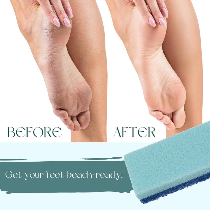 Pumice Stone for Feet- Foot Scrubbers for Shower and Foot Tub- Pumice Stone for Feet Callus Remover- Double Sided Foot Scrubber Dead Skin Remover- 4 Pack