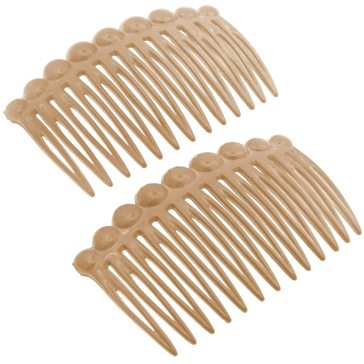 Paris CP33/2 French Hair Side Comb Small Tortoise Shell French Twist Hair Combs Decorative, Strong Hold Hair Clips for Women Bun Chignon Up-Do Styling Girls Hair Accessories, Made in France